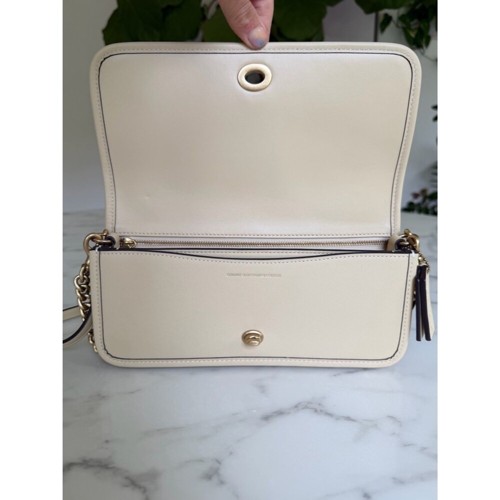 NWOT Coach DINKY Bag Glovetanned Leather CW641 Brass Moonlight Cream Ivory - Picture 10 of 15